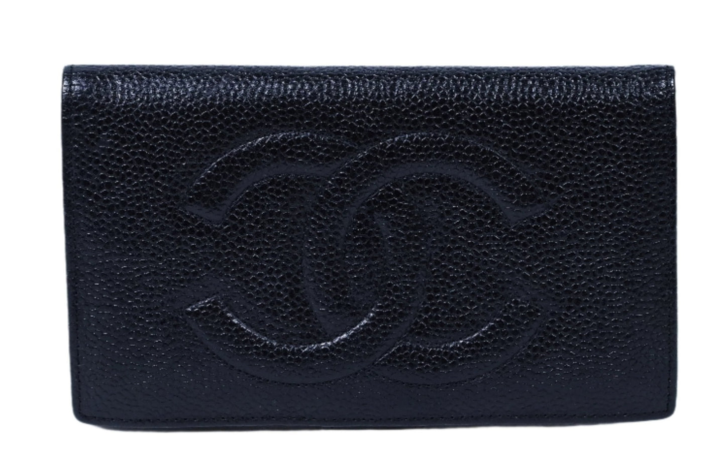 Chanel Caviar Coco Mark Long Wallet