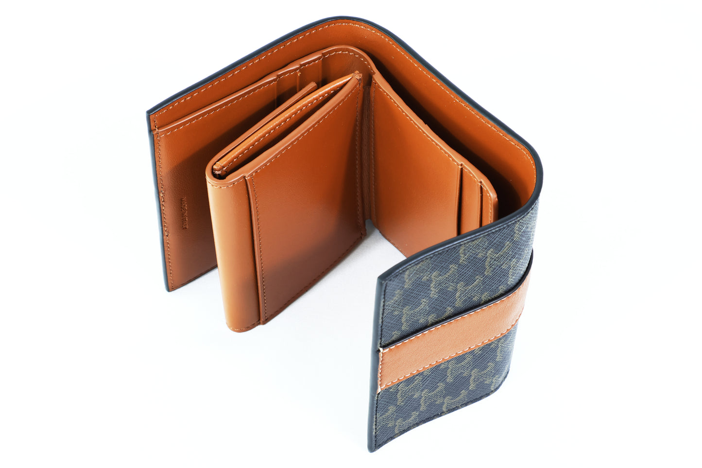 Celine trifold wallet in triomphe canvass