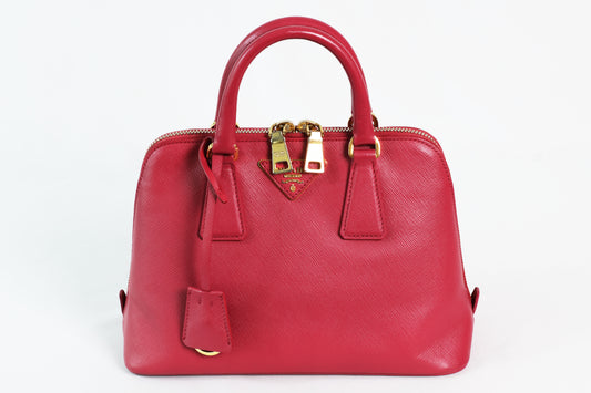 Prada Saffiano pink small satchel