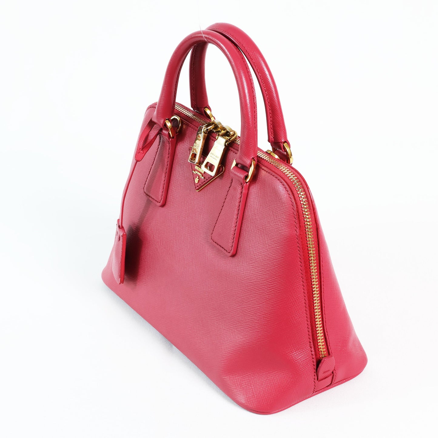 Prada Saffiano pink small satchel