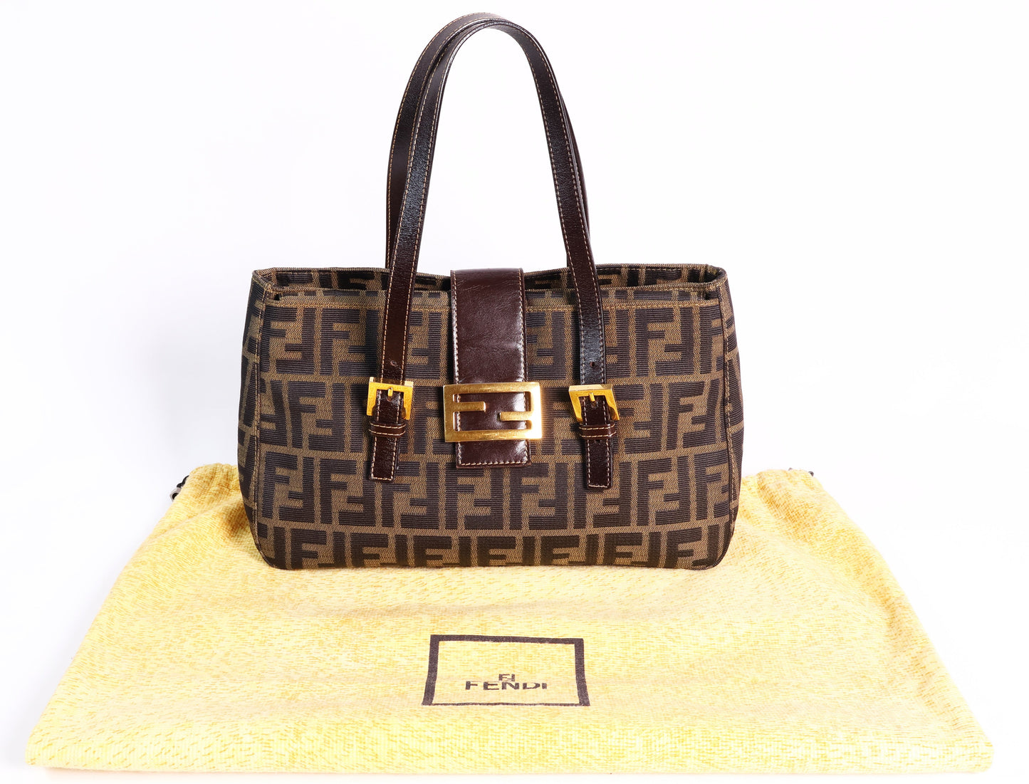 Fendi Zucca Tote Bag Brown-medium