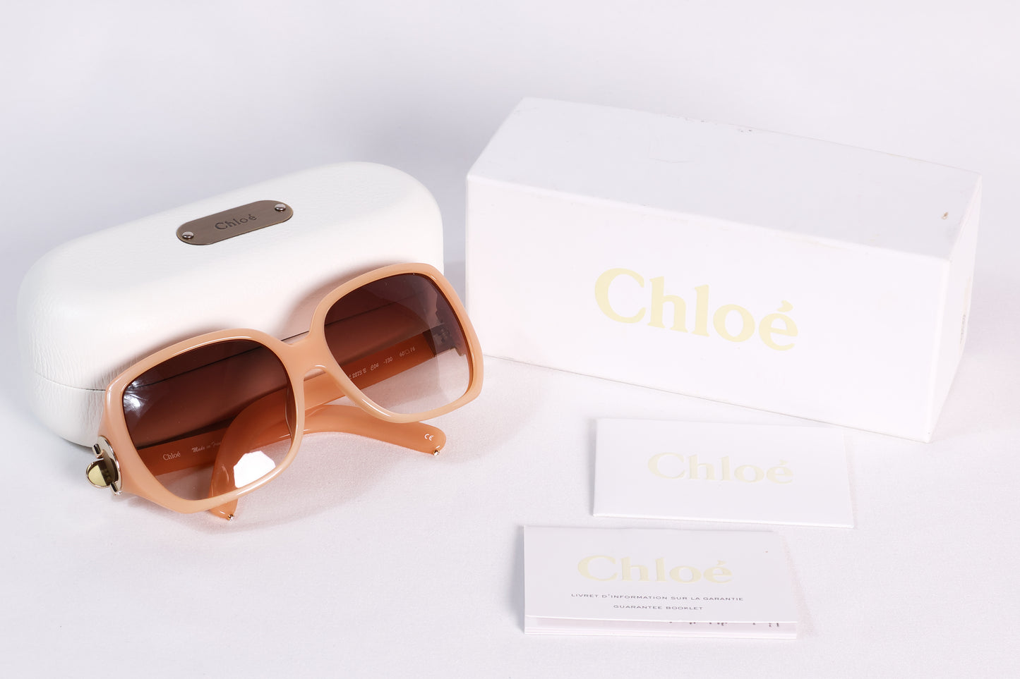 Chloe Beige Square Square Sunnies