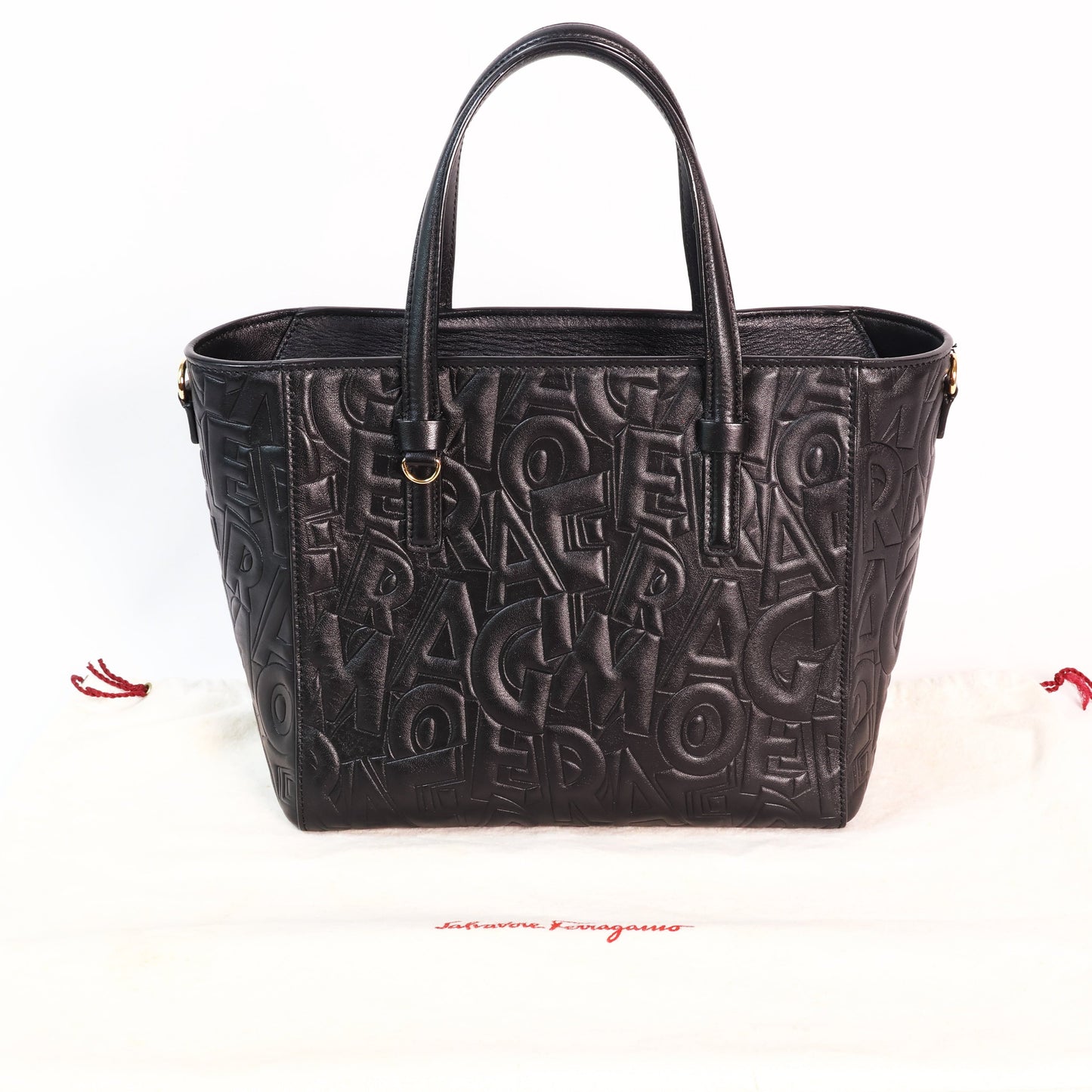 Salvatore Ferragamo Monogram Black Handbag