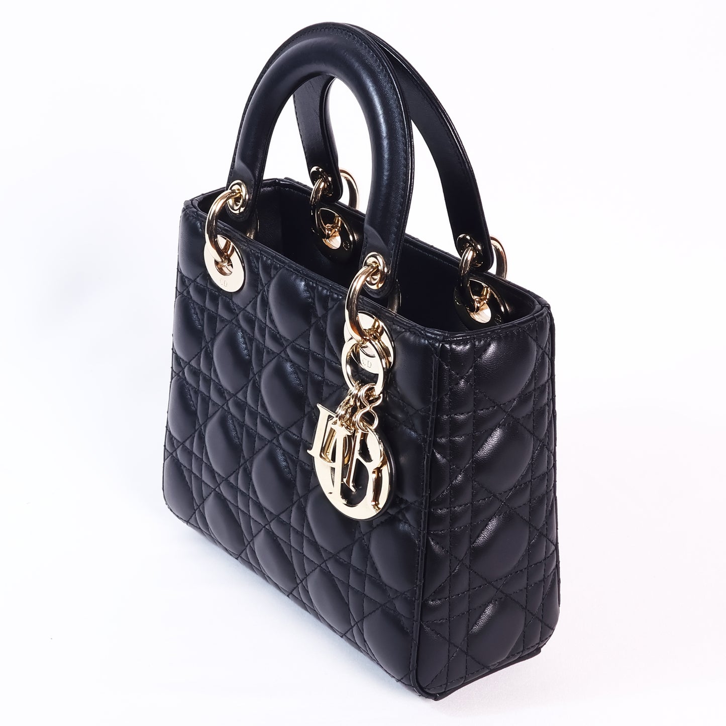 Christian Dior Small Lady Dior Black Cannage Bag