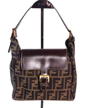 Fendi Zucca Canvas Shoulder Small Bag