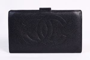 Chanel Caviar Coco Mark Bifold Long Wallet