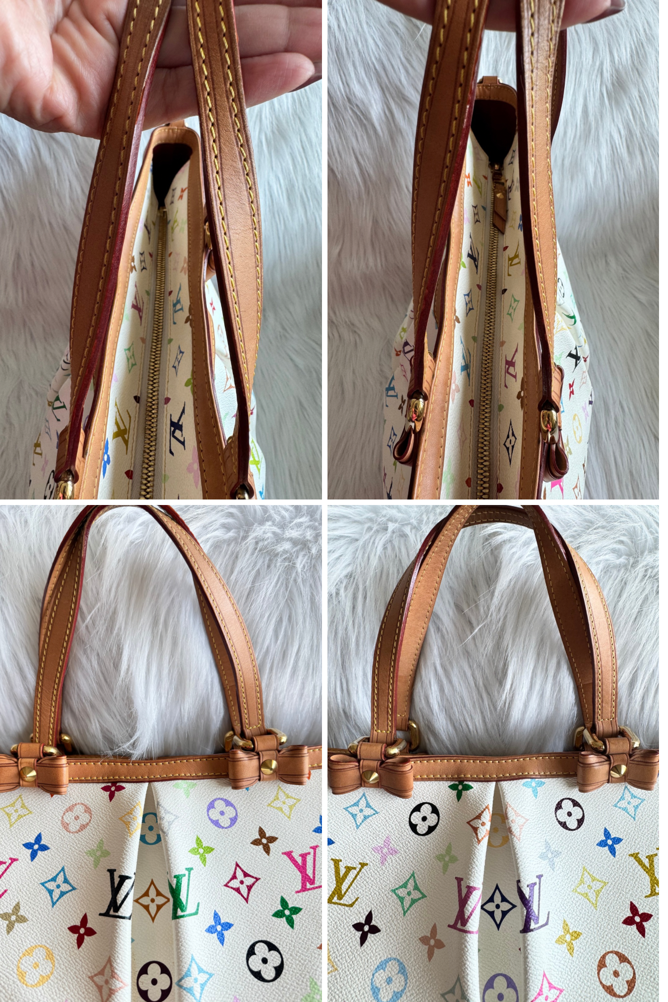 Louis Vuitton White Multicolor Monogram  Sharleen GM